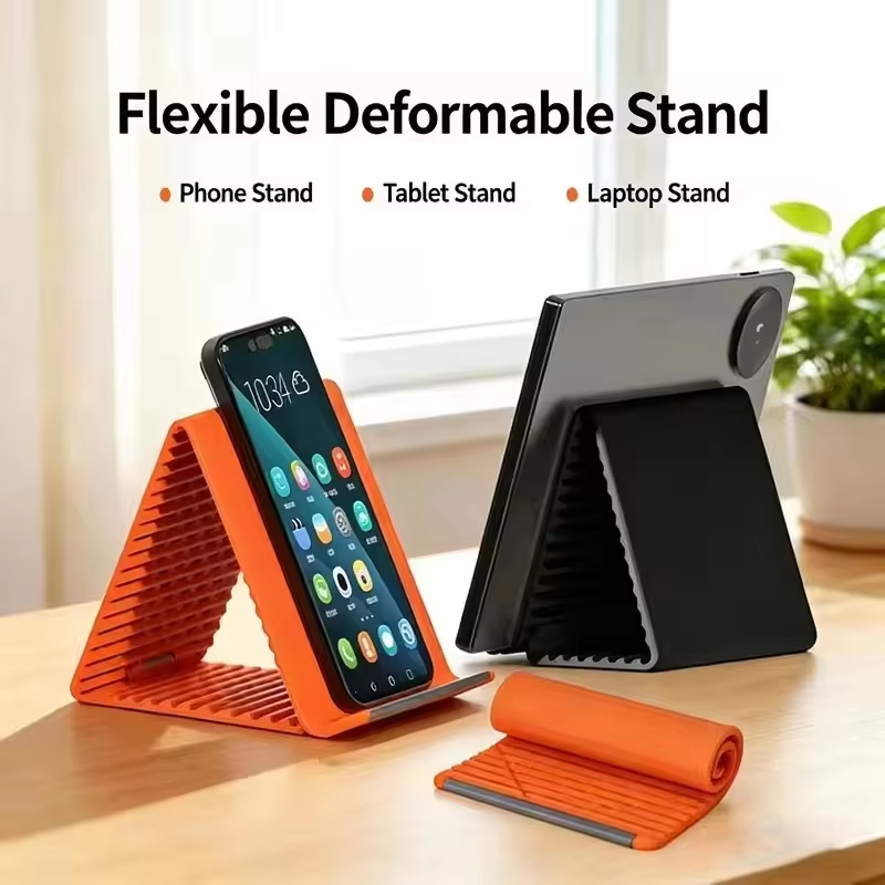 Tablet Stand Adjustable - Penyangga Ponsel Silikon Portabel, Braket Fleksibel