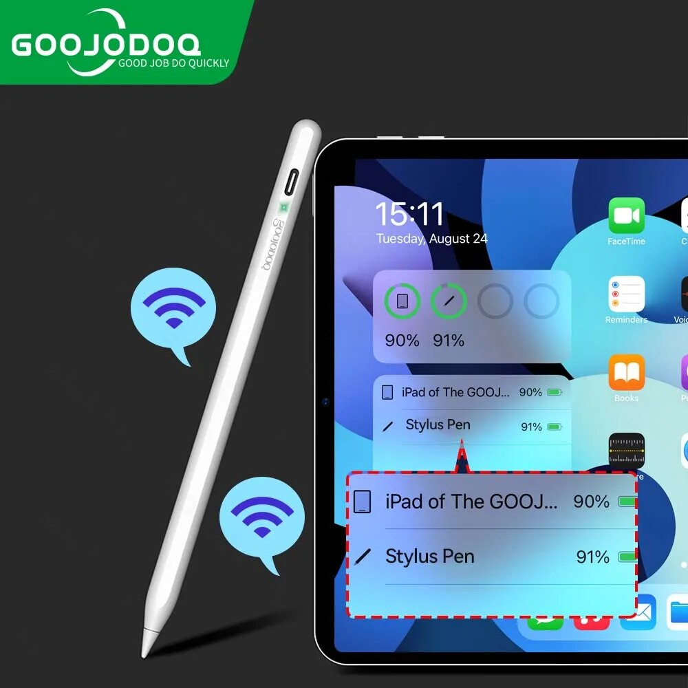 Bluetooth Trackpad - Pena sentuh untuk iPad pensil Apple,