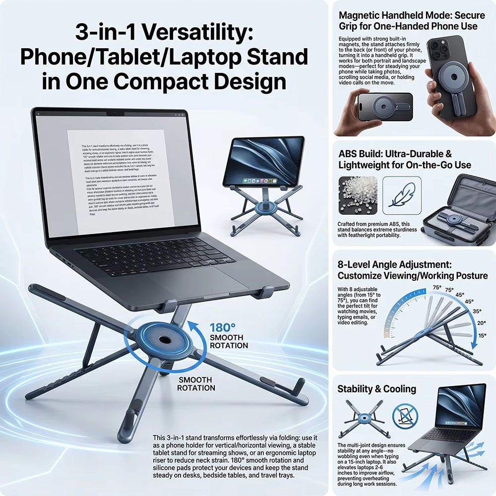 Penyangga Ponsel Magnetik Port - Tablet Phone Accessories ulasan dan harga